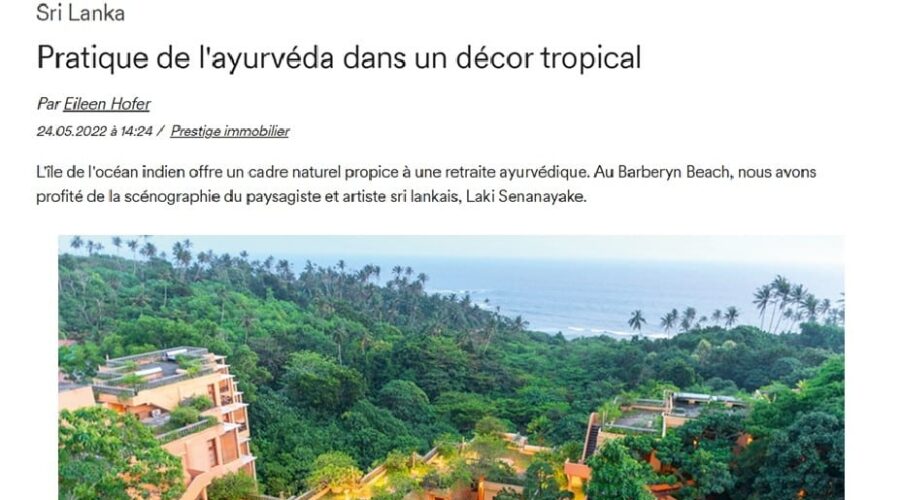 Immobilier – Pratique dei l’ayurveda dans un décor tropical